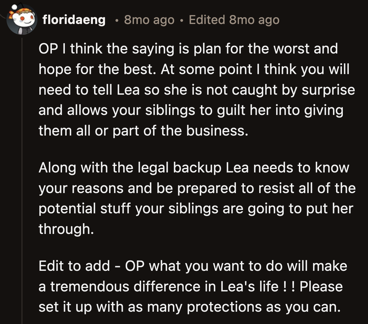 It might be wise to let Lea know of his plans at some point in the future. OP's surprise will come with drama, and Lea should be prepared for that.