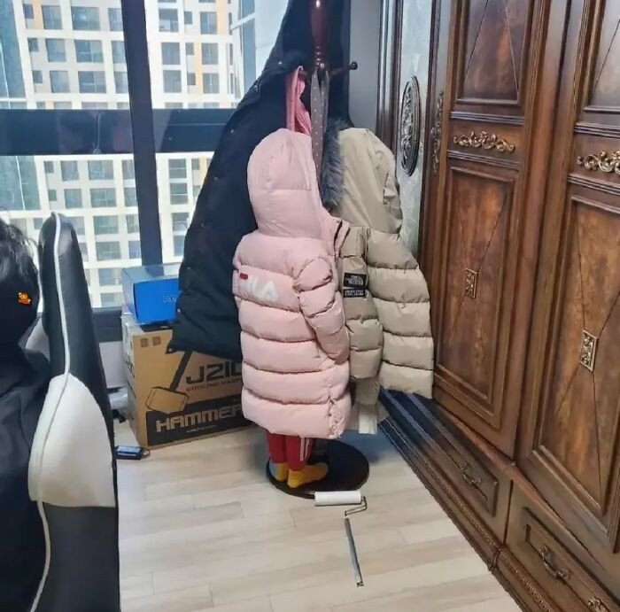 "I didn't think I'd actually lose in a hide-and-seek game with my nephew... I told him to pose for a picture."