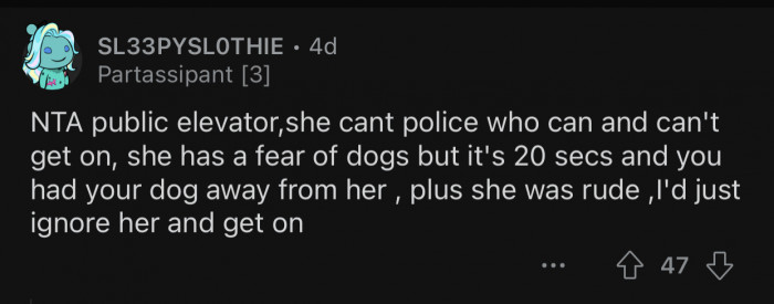 An elevator ride isn't even that long.