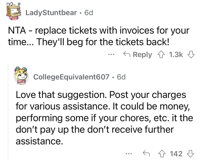 Time is money, so they better pay up.