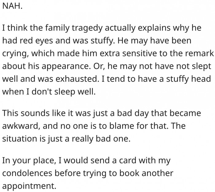 16. No one is at fault in this situation.
