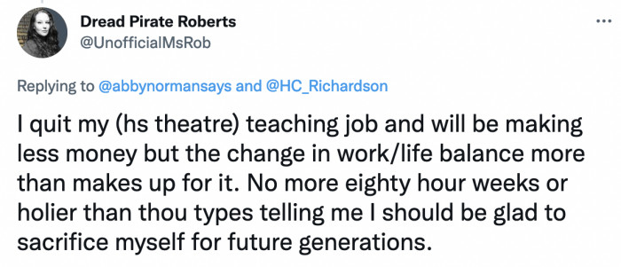 15. Why should anyone sacrifice their quality of life, mental health, and happiness for horrible pay?