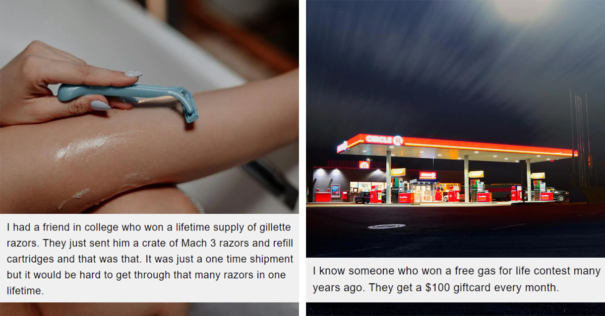 People Share Their Experiences After Winning Lifetime Supply Of Some Product