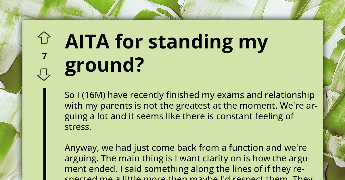 Teen Challenges Traditional Norms In Family Dispute, Asks Why Should They Respect Parents If They Don't Respect Them