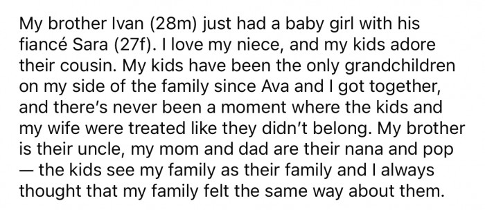 OP's brother recently welcomed a new member to their family.