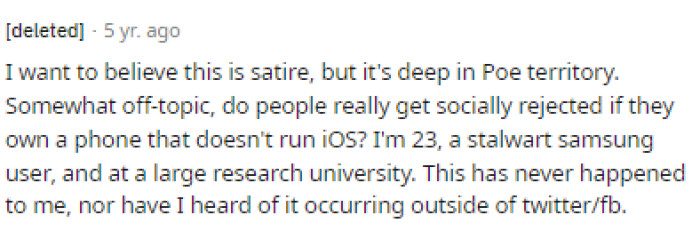 Some people were still fixated on the Android vs. iPhone comment she made, and honestly, this has been a debate for years, which is clearly still happening now.