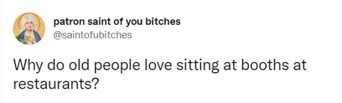 31. Sitting in booths