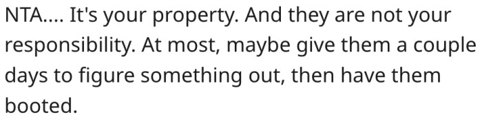 19. She should have given them some time to sort themselves out.