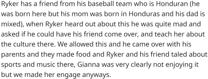 Ryker has a friend from Honduras