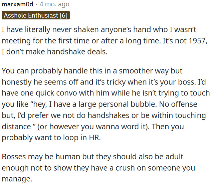 It's essential for bosses to maintain professionalism and not display romantic interest in their employees.