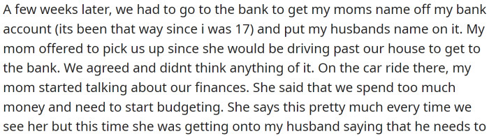 OP got in a fight with her mom