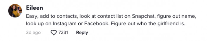 Others suggested doing more research on the cheater