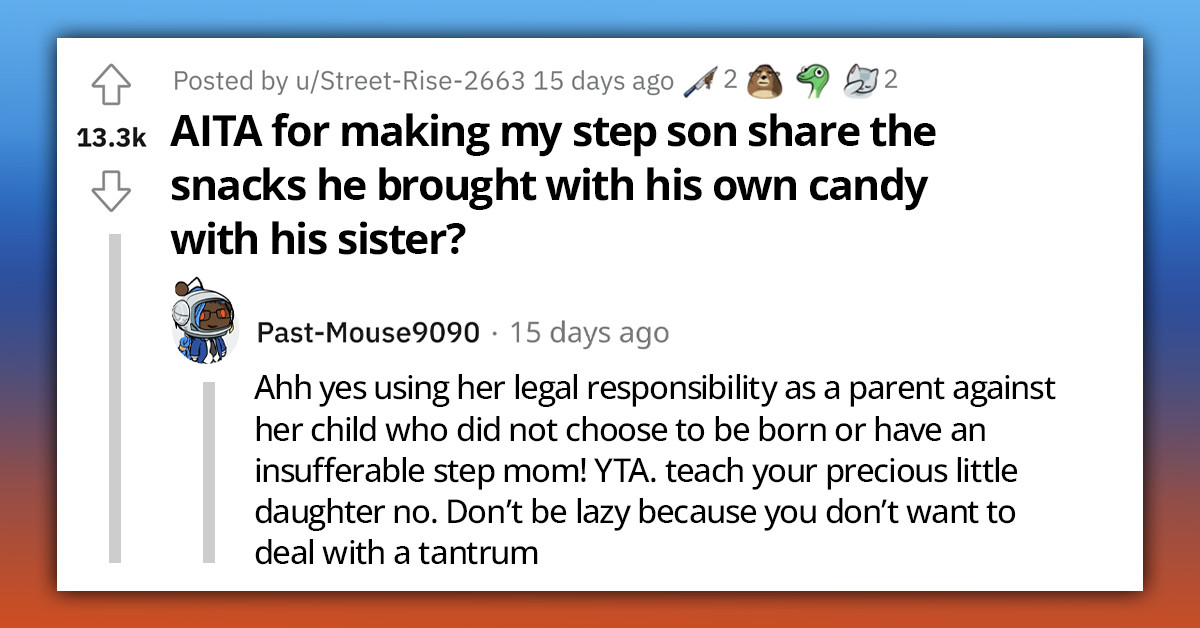 Stepmother Draws Ire After Forcing Stepson To Share Snacks Purchased With His Own Money With His Half-Sister