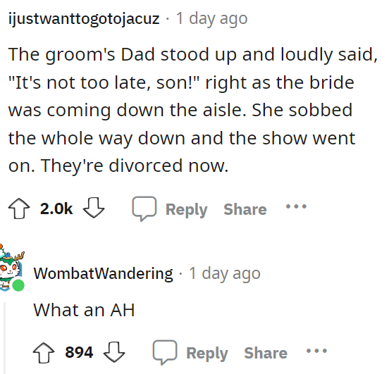 This is just heartbreaking, honestly, and maybe I wouldn't consider marrying into his family if he acts like that.