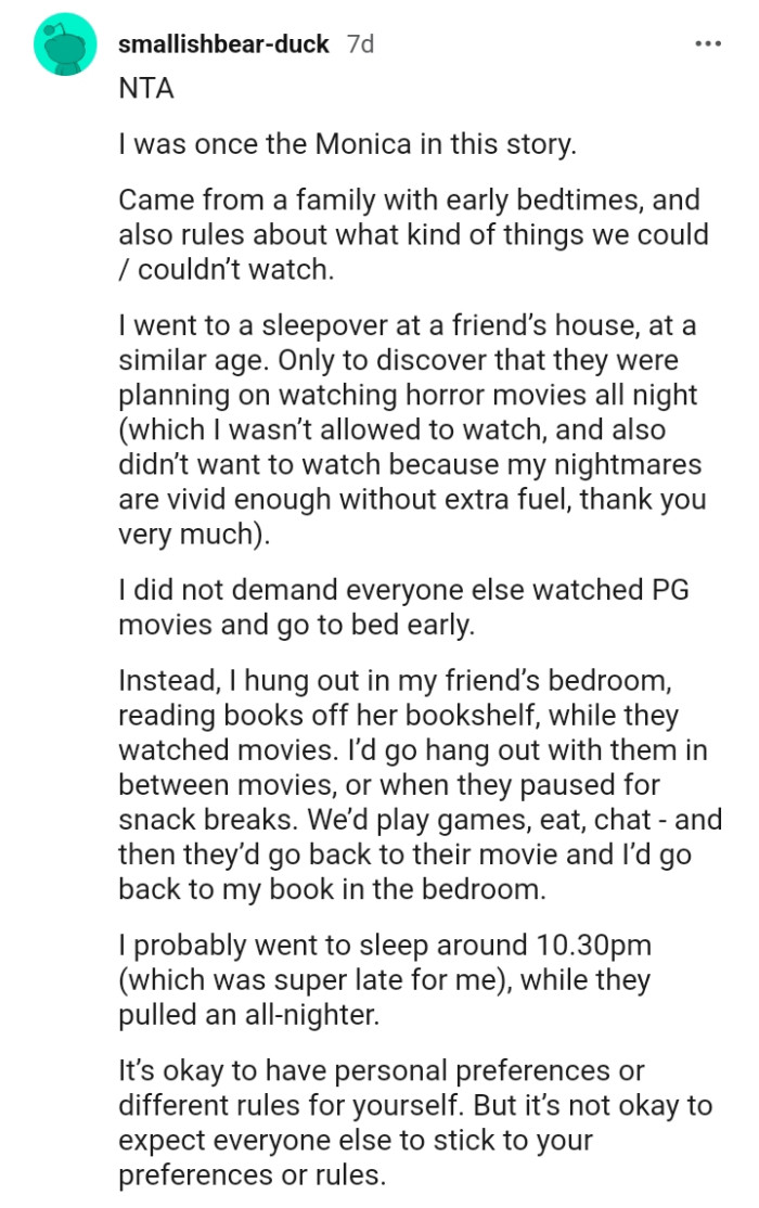 This Redditor was once the Monica in the OP's story