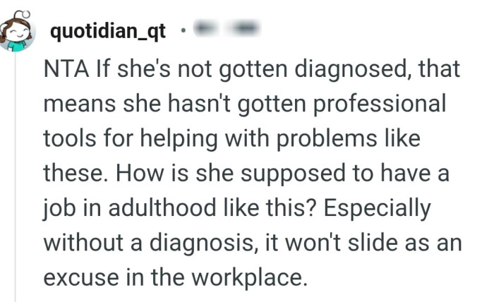 It won't slide as an excuse