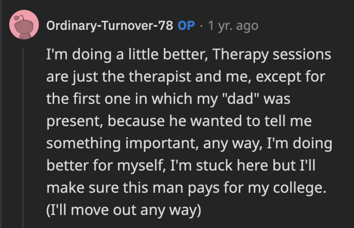 He Committed to Going to Therapy and Has Been Better for It