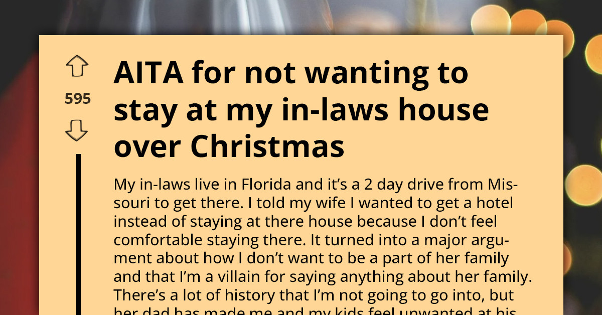 Tensions Rise As Man Insists On Not Staying At His Inlaw's House Over Christmas