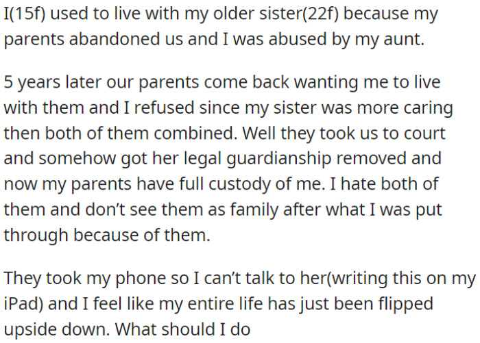 Parents regained custody in court