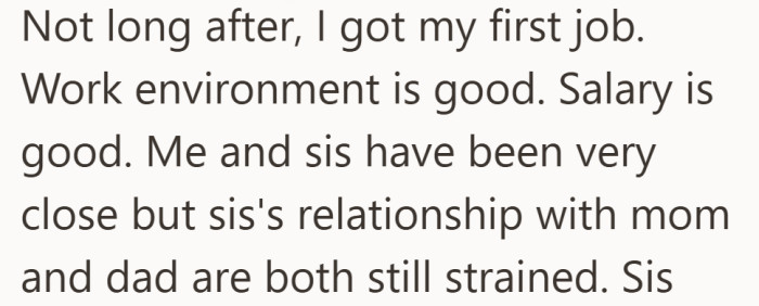 She was finally stable, even if the family tension never fully eased.