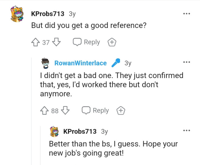 This Redditor wants to know if the OP got a good reference