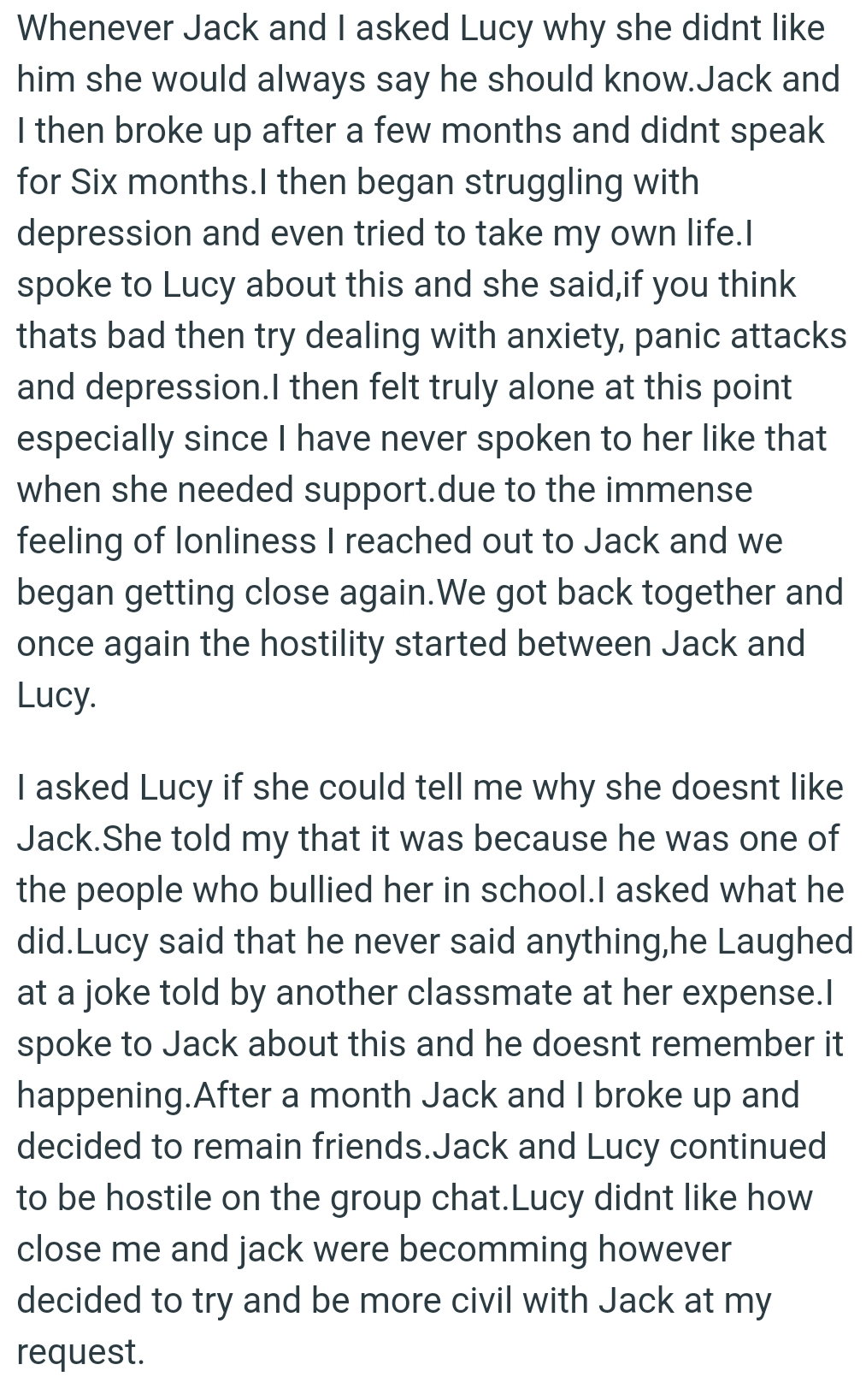 OP has never spoken to her best friend like that when she needed her support