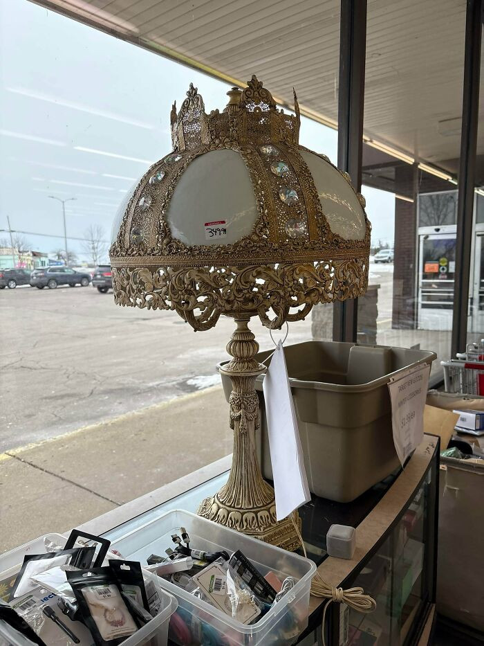 "$349.99 Lamp At Goodwill"