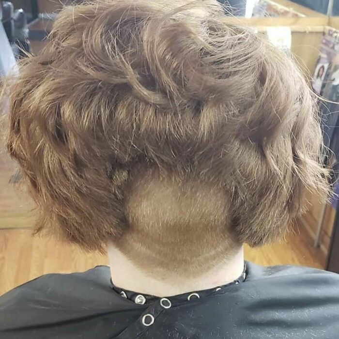 37. Oh, the poor woman. Healthy hair completely ruined.