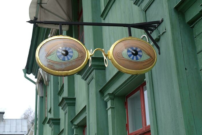 "Optician's Sign, Sweden, Late 1800's Or Early 1900's"