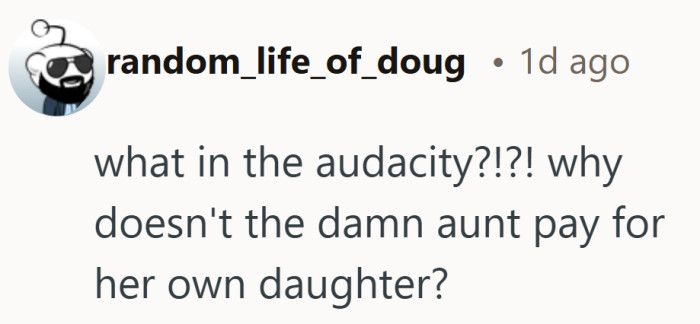 Sometimes one sentence says what everyone else is thinking.