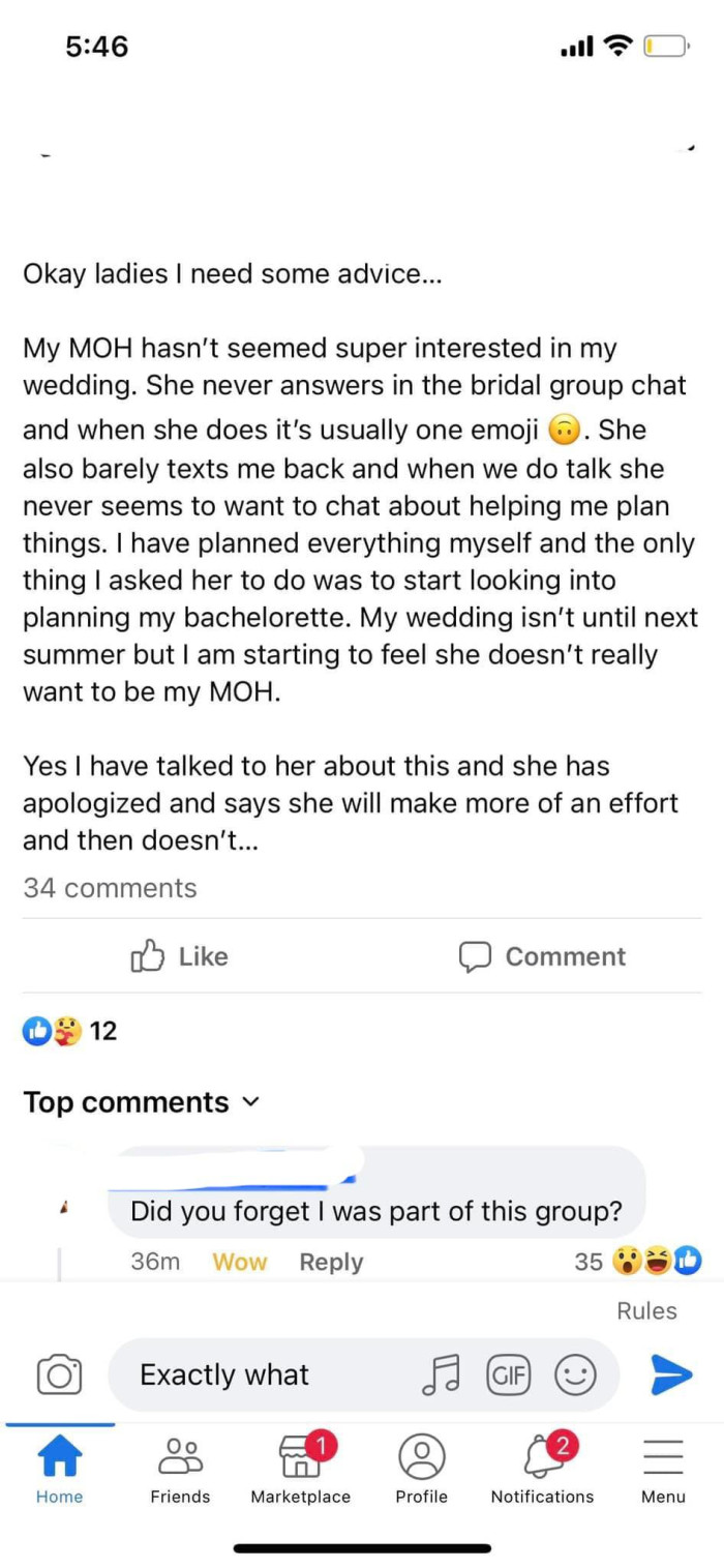 33. I don't think she forgot...