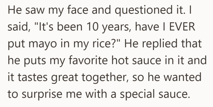 What followed was a quick back and forth about taste, memory, and what counts as a thoughtful gesture.