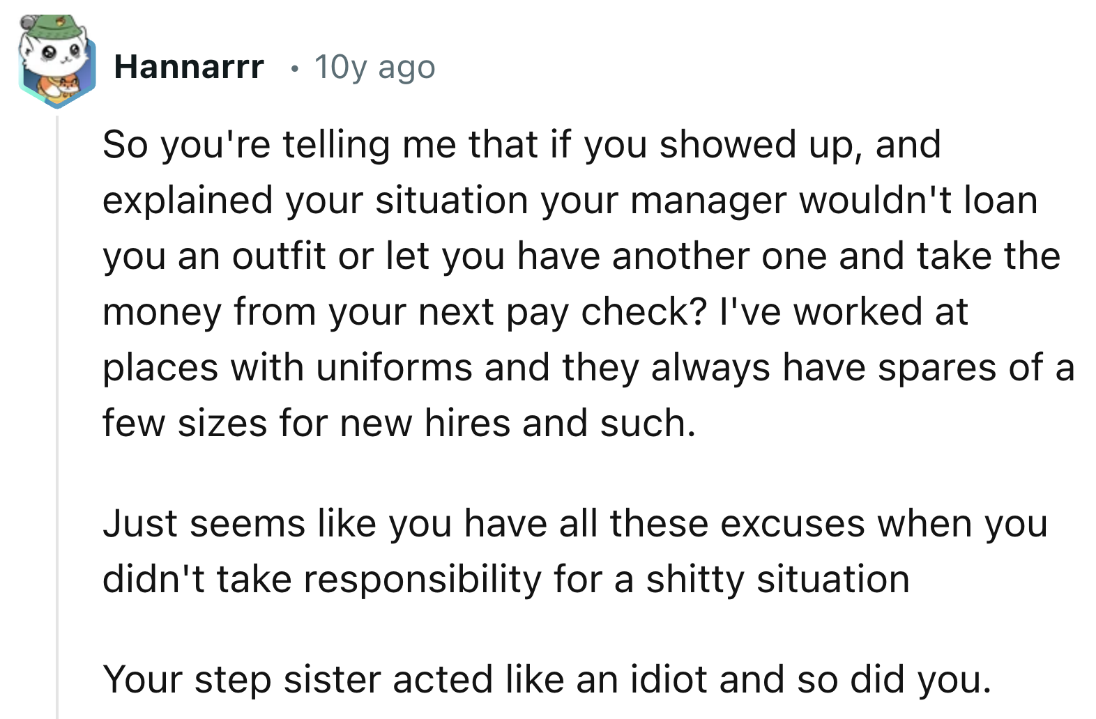 OP's Manager Should Have Been More Understanding