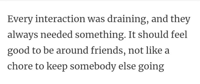 23. Draining interactions