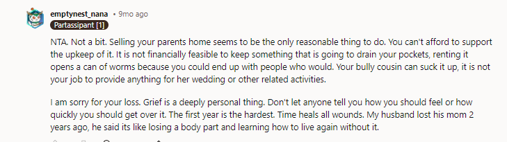 My condolences for your loss. Just hang in there.