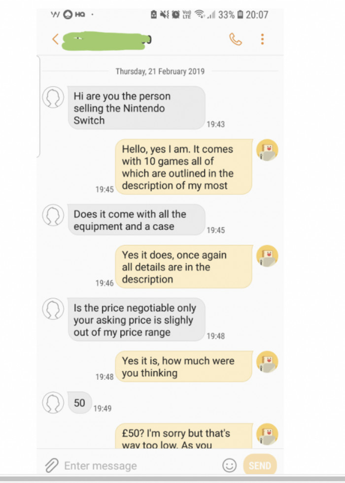 14. Here's OP getting haggled 1/4