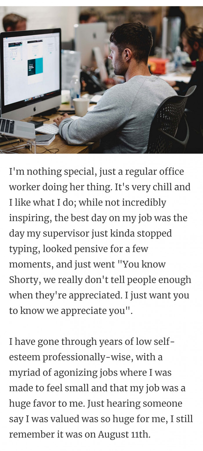 17. Small praises can make a huge impact.