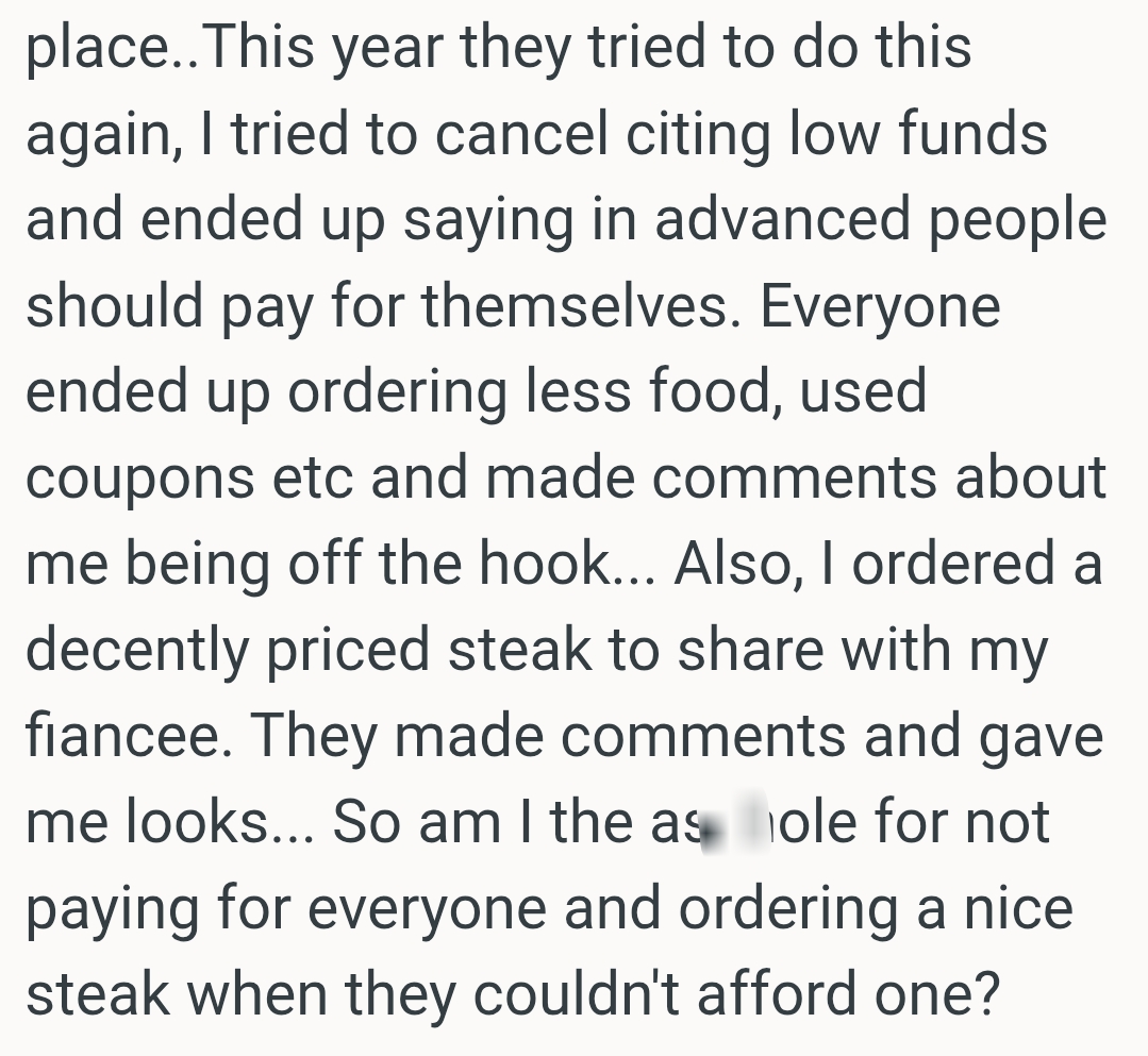 Ordering a decently priced steak