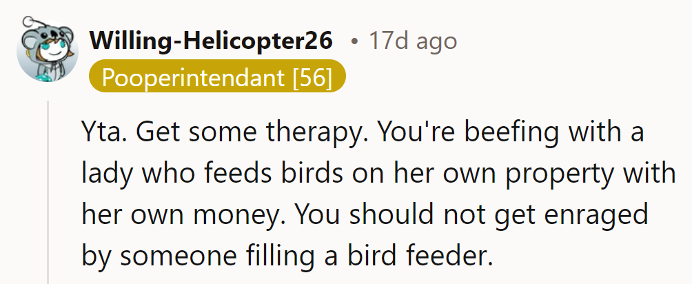 Time to chill out—getting heated over bird feeders might ruffle more feathers than it's worth.