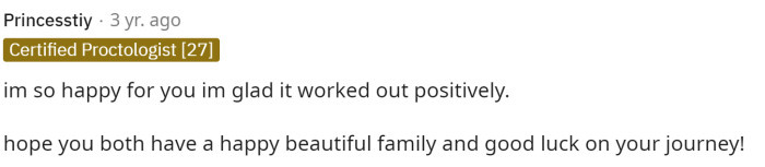 People were happy for her and expressed that they are glad things worked out in her favor.