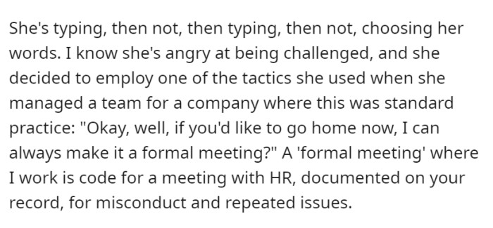 OP's manager is using every tactic possible to try and regain control