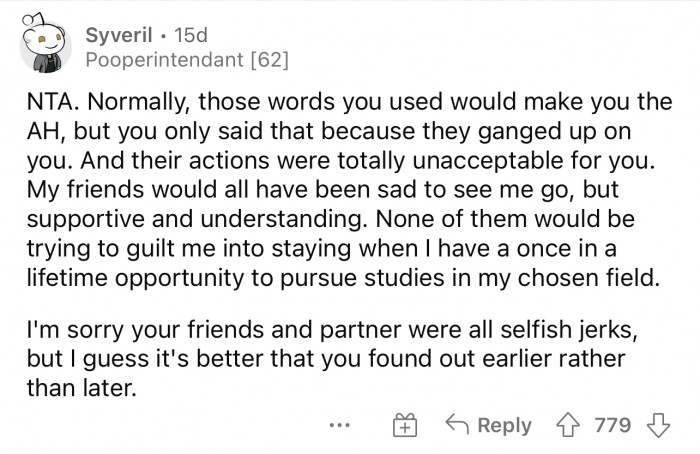 It's always hard to judge these situations because we weren't there, so we don't really know what was said.