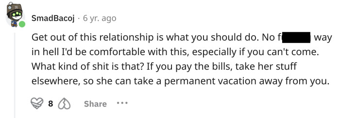 The denominator: leave.