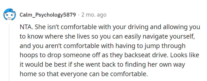When comfort is a backseat passenger, it's time to take separate routes.