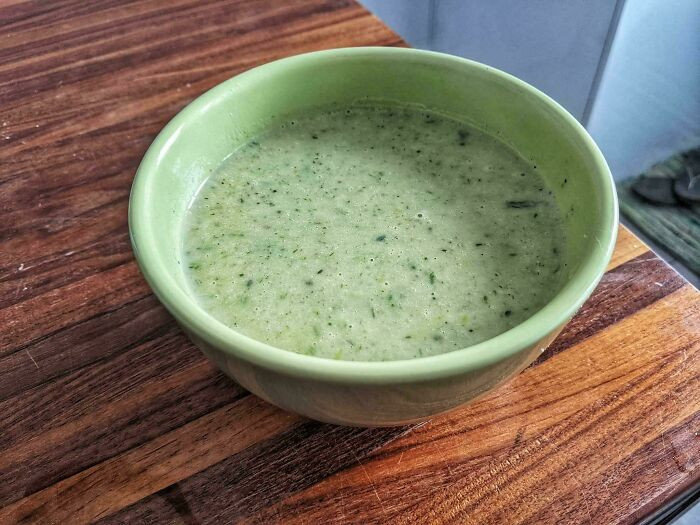 "Potato And Leek Soup Matches The Bowl Perfectly"
