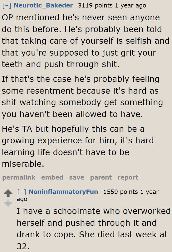 People can die when they're overworked. Does the OP not realize this?