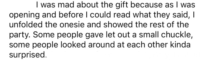 The Redditor said some of her guests laughed, and others were shocked.