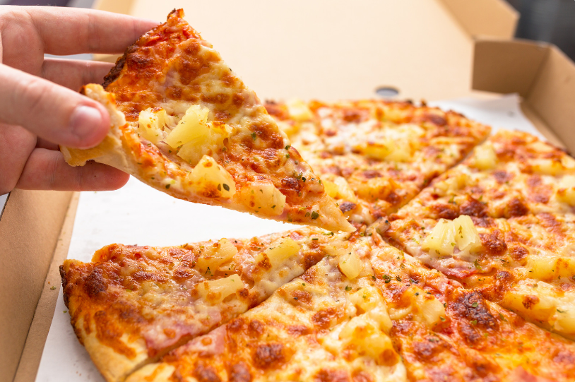 He wouldn't mind a mediocre pizza as long as his girlfriend's child is happy.