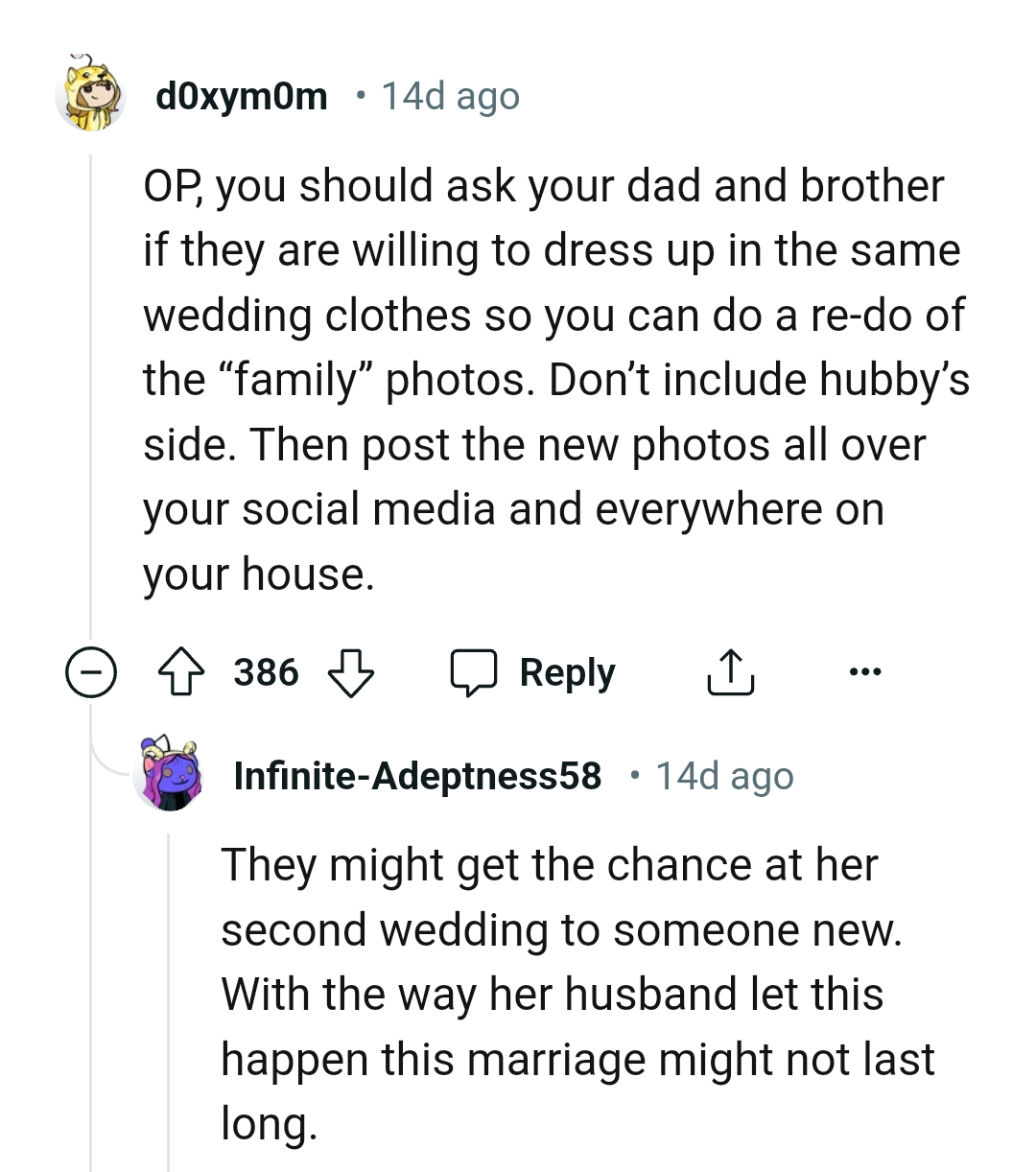 Not including hubby's side