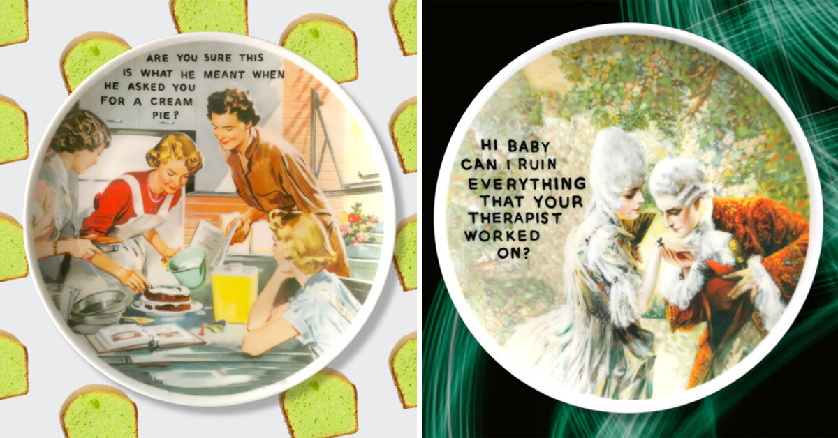30 Stupid-But-Funny Plate Designs Made By An Artist That Are All A Combination Of Classy And Sassy